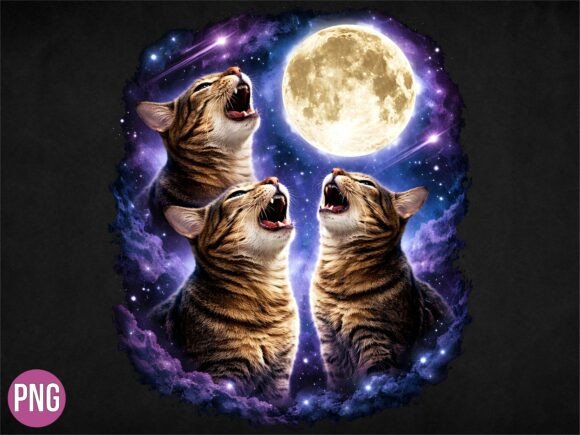 Cats Moon Galaxy Night Sky T-shirt PNG: A Guide to Creative Digital Design