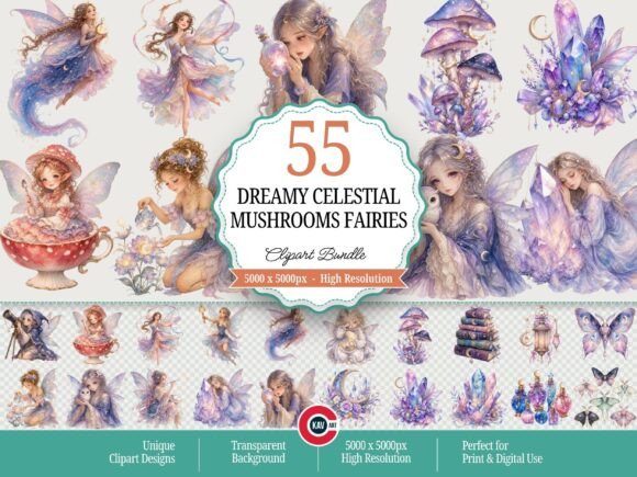 Dreamy Celestial Mushrooms Fairies PNGs: A Guide to Whimsical Digital Art