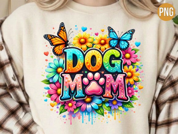 Elevating Brand Identity with the Colorful Floral Glitter Dog Mom PNG: A Strategic Asset for Modern Creators