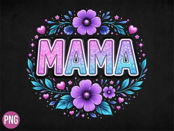 Elevating Mother’s Day Designs with the Mama Floral Purple Flower PNG