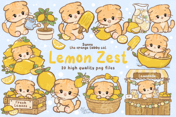 Enhancing Creative Projects with Kawaii Lemon Kitty Clipart