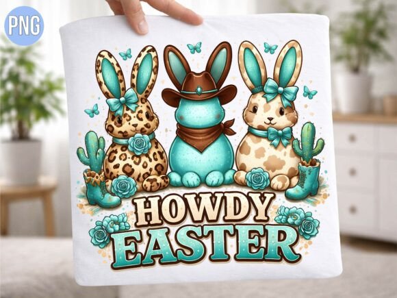 Howdy Easter Western Bunny Trio PNG: Elevating Seasonal Design with Premium Digital Assets