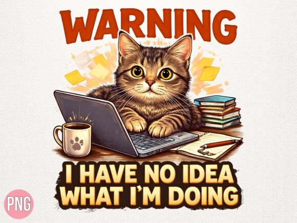 Integrating Humor into Brand Identity: The Strategic Value of the Funny Working Cat No Idea Quote PNG