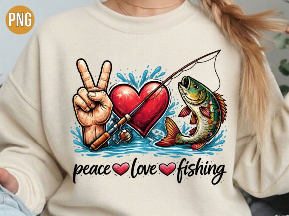 Peace Love Fishing Pole Heart PNG: A Practical Guide for Designers and POD Sellers