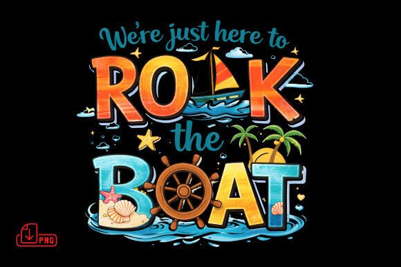 Rock the Boat Summer Vacation PNG