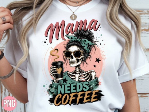 Unlocking Creative Potential with the Retro Skull Mama Needs Coffee PNG