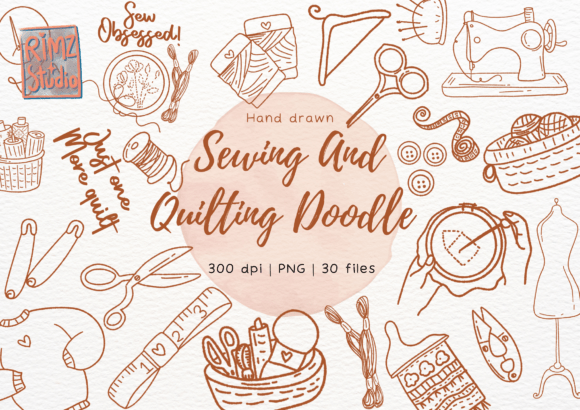 Unlocking Creativity with Sewing and Quilting Hand Drawn Doodle Assets