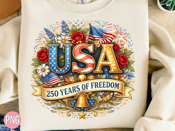 USA 250 Years Freedom Floral: A Premium Digital Design Resource for Creative Projects