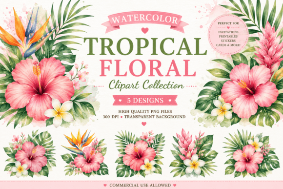 Watercolor Tropical Floral Clipart: A Guide for Creative Projects