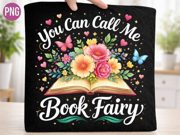 You Can Call Me Floral Book Fairy PNG